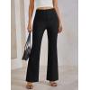 imageLILLUSORY Womens Dress Pants Business Casual Yoga Work Trousers with Pockets Dressy Fall Slacks Bootcut Flare LeggingsBlack