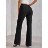 imageLILLUSORY Womens Dress Pants Business Casual Yoga Work Trousers with Pockets Dressy Fall Slacks Bootcut Flare LeggingsBlack