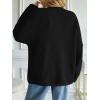 imageLILLUSORY Womens Oversized Chunky Knit Cardigan Sweaters Long Lantern Sleeve Button Down Cozy Trendy JacketBlack