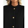 imageLILLUSORY Womens Oversized Chunky Knit Cardigan Sweaters Long Lantern Sleeve Button Down Cozy Trendy JacketBlack