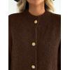 imageLILLUSORY Womens Oversized Chunky Knit Cardigan Sweaters Long Lantern Sleeve Button Down Cozy Trendy JacketBrown