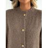imageLILLUSORY Womens Oversized Chunky Knit Cardigan Sweaters Long Lantern Sleeve Button Down Cozy Trendy JacketCamel