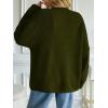 imageLILLUSORY Womens Oversized Chunky Knit Cardigan Sweaters Long Lantern Sleeve Button Down Cozy Trendy JacketGreen