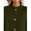 imageLILLUSORY Womens Oversized Chunky Knit Cardigan Sweaters Long Lantern Sleeve Button Down Cozy Trendy JacketGreen
