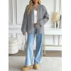 imageLILLUSORY Womens Oversized Chunky Knit Cardigan Sweaters Long Lantern Sleeve Button Down Cozy Trendy JacketGrey