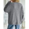 imageLILLUSORY Womens Oversized Chunky Knit Cardigan Sweaters Long Lantern Sleeve Button Down Cozy Trendy JacketGrey