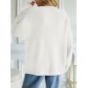 imageLILLUSORY Womens Oversized Chunky Knit Cardigan Sweaters Long Lantern Sleeve Button Down Cozy Trendy JacketWhite