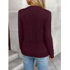 imageLILLUSORY Womens Sweaters Fall Fashion 2025 Lightweight Long Sleeve Knit Pullover Casual Trendy Tops Winter ClothesMaroon