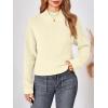 imageLILLUSORY Womens Turtleneck Mock Cropped Sweaters Winter Cute Oversized Knit Trendy Tops Fashion Long Sleeve Fall ClothesBeige