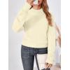 imageLILLUSORY Womens Turtleneck Mock Cropped Sweaters Winter Cute Oversized Knit Trendy Tops Fashion Long Sleeve Fall ClothesBeige