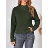 imageLILLUSORY Womens Turtleneck Mock Cropped Sweaters Winter Cute Oversized Knit Trendy Tops Fashion Long Sleeve Fall ClothesGreen