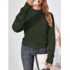 imageLILLUSORY Womens Turtleneck Mock Cropped Sweaters Winter Cute Oversized Knit Trendy Tops Fashion Long Sleeve Fall ClothesGreen
