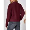 imageLILLUSORY Womens Turtleneck Mock Cropped Sweaters Winter Cute Oversized Knit Trendy Tops Fashion Long Sleeve Fall ClothesWine