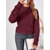 imageLILLUSORY Womens Turtleneck Mock Cropped Sweaters Winter Cute Oversized Knit Trendy Tops Fashion Long Sleeve Fall ClothesWine