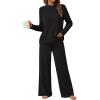 imageLILLUSORY Womens 2 Piece Lounge Sets Matching Sweatsuits Fall Outfits Pajamas 2025 Comfy Casual Sets Fashion Winter ClothesBlack
