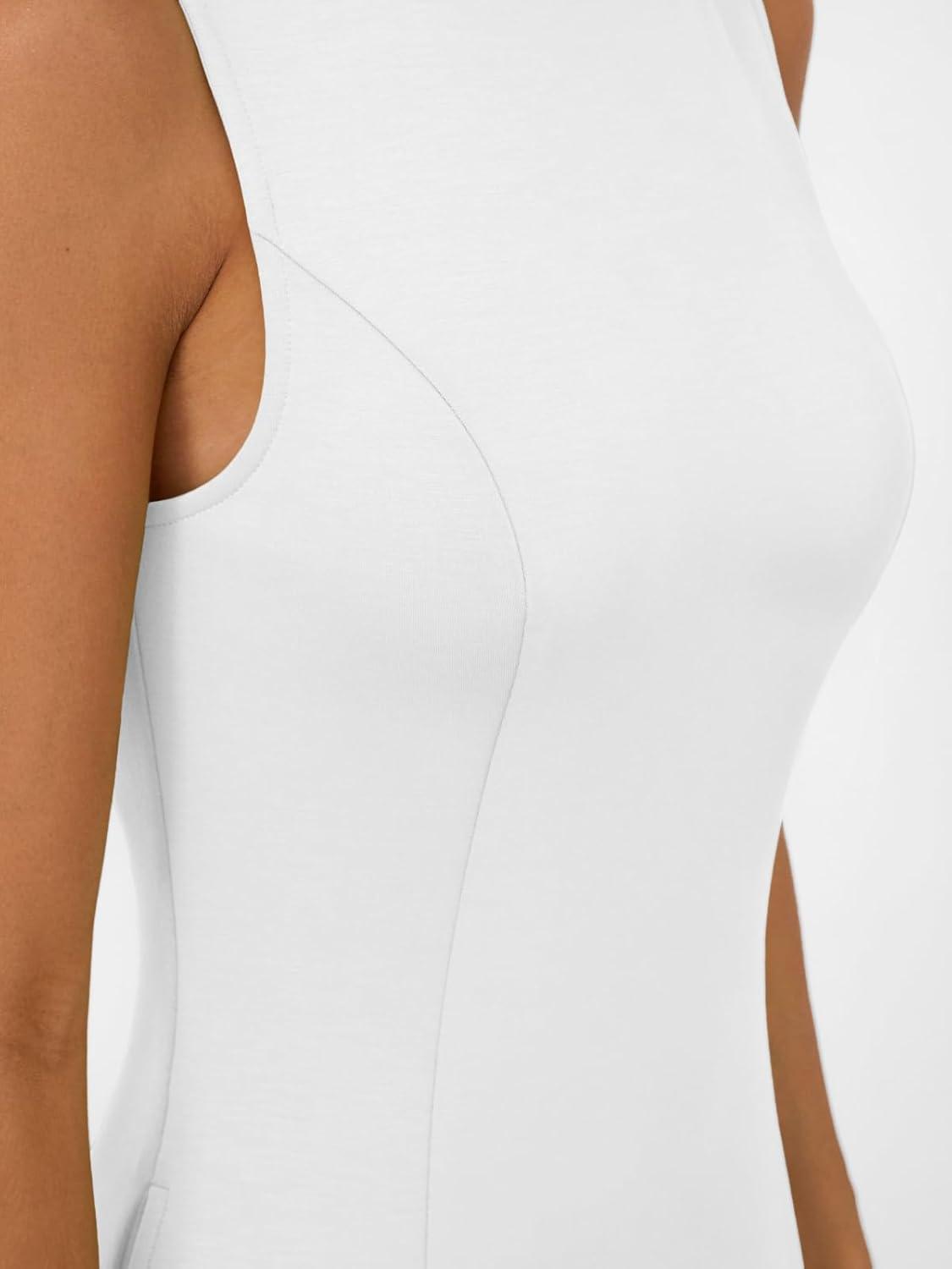 imageLILLUSORY Womens ALine Boat Neck Flowy Mini Dress Summer 2025 Going Out Party Club Vacation Sleeveless Tank DressesWhite