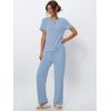 imageLILLUSORY 2 Piece Lounge Sets for Women Sweater Sets Airport Travel Outfits 2025 Sweat Suits Matching Wide Leg PantsLightblue