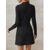 imageLILLUSORY Long Sleeve Semi Formal Date Night Fall Dresses Mini Elegant 2025 Wedding Guest Mock Neck Party Club OutfitBlack
