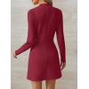 imageLILLUSORY Long Sleeve Semi Formal Date Night Fall Dresses Mini Elegant 2025 Wedding Guest Mock Neck Party Club OutfitRed