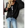 imageLILLUSORY Tie Front Cardigan Sweaters for Women Trendy 2025 Fall Fashion Outfits Puff Sleeve Bow Tops Cute Knit SweaterBlack