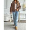 imageLILLUSORY Women Chunky Cropped Oversized Cardigan Sweater Fall Cozy Outfit Fashion Clothes Winter Trendy 2025 Button CoatNutmeg