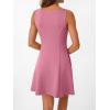 imageLILLUSORY Womens ALine Boat Neck Flowy Mini Dress Summer 2025 Going Out Party Club Vacation Sleeveless Tank DressesPink