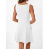 imageLILLUSORY Womens ALine Boat Neck Flowy Mini Dress Summer 2025 Going Out Party Club Vacation Sleeveless Tank DressesWhite