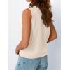 imageLILLUSORY Womens Fall Fashion Sweaters Vest Tops Knit Sleeveless Button Down V Neck Casual Clothes Trendy Outfits 2025Apricot