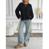 imageLILLUSORY Womens Oversized Fuzzy Chunky Sweaters Cute Fall Cozy Fashion Tops Long Sleeve Crew Neck Trendy Clothes PulloverBlack