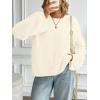 imageLILLUSORY Womens Oversized Fuzzy Chunky Sweaters Cute Fall Cozy Fashion Tops Long Sleeve Crew Neck Trendy Clothes PulloverIvory