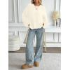 imageLILLUSORY Womens Oversized Fuzzy Chunky Sweaters Cute Fall Cozy Fashion Tops Long Sleeve Crew Neck Trendy Clothes PulloverIvory
