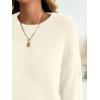 imageLILLUSORY Womens Oversized Fuzzy Chunky Sweaters Cute Fall Cozy Fashion Tops Long Sleeve Crew Neck Trendy Clothes PulloverIvory