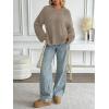 imageLILLUSORY Womens Oversized Fuzzy Chunky Sweaters Cute Fall Cozy Fashion Tops Long Sleeve Crew Neck Trendy Clothes PulloverKhaki