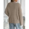 imageLILLUSORY Womens Oversized Fuzzy Chunky Sweaters Cute Fall Cozy Fashion Tops Long Sleeve Crew Neck Trendy Clothes PulloverKhaki