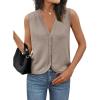 imageLILLUSORY Womens Fall Fashion Sweaters Vest Tops Knit Sleeveless Button Down V Neck Casual Clothes Trendy Outfits 2025Flowergrey