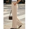image:imageLILLUSORY High Waisted Stretchy Wide Leg Dress Work Pants Trousers Business Casual Slacks with PocketsBeige