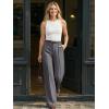 image:imageLILLUSORY High Waisted Stretchy Wide Leg Dress Work Pants Trousers Business Casual Slacks with PocketsHeather Gray