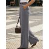 image:imageLILLUSORY High Waisted Stretchy Wide Leg Dress Work Pants Trousers Business Casual Slacks with PocketsHeather Gray