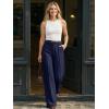 image:imageLILLUSORY High Waisted Stretchy Wide Leg Dress Work Pants Trousers Business Casual Slacks with PocketsNavy Blue