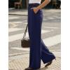 image:imageLILLUSORY High Waisted Stretchy Wide Leg Dress Work Pants Trousers Business Casual Slacks with PocketsNavy Blue