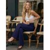 image:imageLILLUSORY High Waisted Stretchy Wide Leg Dress Work Pants Trousers Business Casual Slacks with PocketsNavy Blue