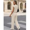 image:imageLILLUSORY Jumpsuits for Women Dressy Summer Jumpsuit 2026 Mock Neck Tops High Waist Wide Leg Pant with PocketsBeige