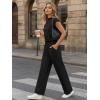 image:imageLILLUSORY Jumpsuits for Women Dressy Summer Jumpsuit 2026 Mock Neck Tops High Waist Wide Leg Pant with PocketsBlack