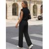 image:imageLILLUSORY Jumpsuits for Women Dressy Summer Jumpsuit 2026 Mock Neck Tops High Waist Wide Leg Pant with PocketsBlack