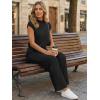 image:imageLILLUSORY Jumpsuits for Women Dressy Summer Jumpsuit 2026 Mock Neck Tops High Waist Wide Leg Pant with PocketsBlack