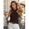 image:imageLILLUSORY Knit Halter Tops Sleeveless Lightweight Summer Sweater VestChocolate Brown