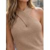 image:imageLILLUSORY Knit Halter Tops Sleeveless Lightweight Summer Sweater VestLatte Tan