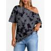 image:imageLILLUSORY Off The Shoulder Tops Oversized Tshirts Short Sleeve Basic Tee 2026 Casual Summer Fashion ClothesCamodg