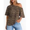 image:imageLILLUSORY Off The Shoulder Tops Oversized Tshirts Short Sleeve Basic Tee 2026 Casual Summer Fashion ClothesLprint
