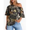 image:imageLILLUSORY Off The Shoulder Tops Oversized Tshirts Short Sleeve Basic Tee 2026 Casual Summer Fashion ClothesPdg